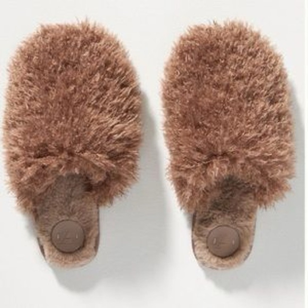 New Anthropologie Teddy Slide Slippers Small